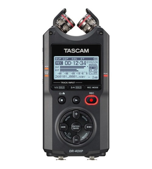 TASCAM DR-40XP 4-Channel 32-Bit-Float Portable Field Recorder TASCAM DR-40XP 4-Channel 32-Bit-Float Portable Field Recorder